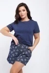 Пижама с шортами 24258 (темно-синий)