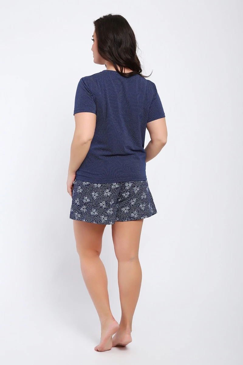 Пижама с шортами 24258 (темно-синий)
