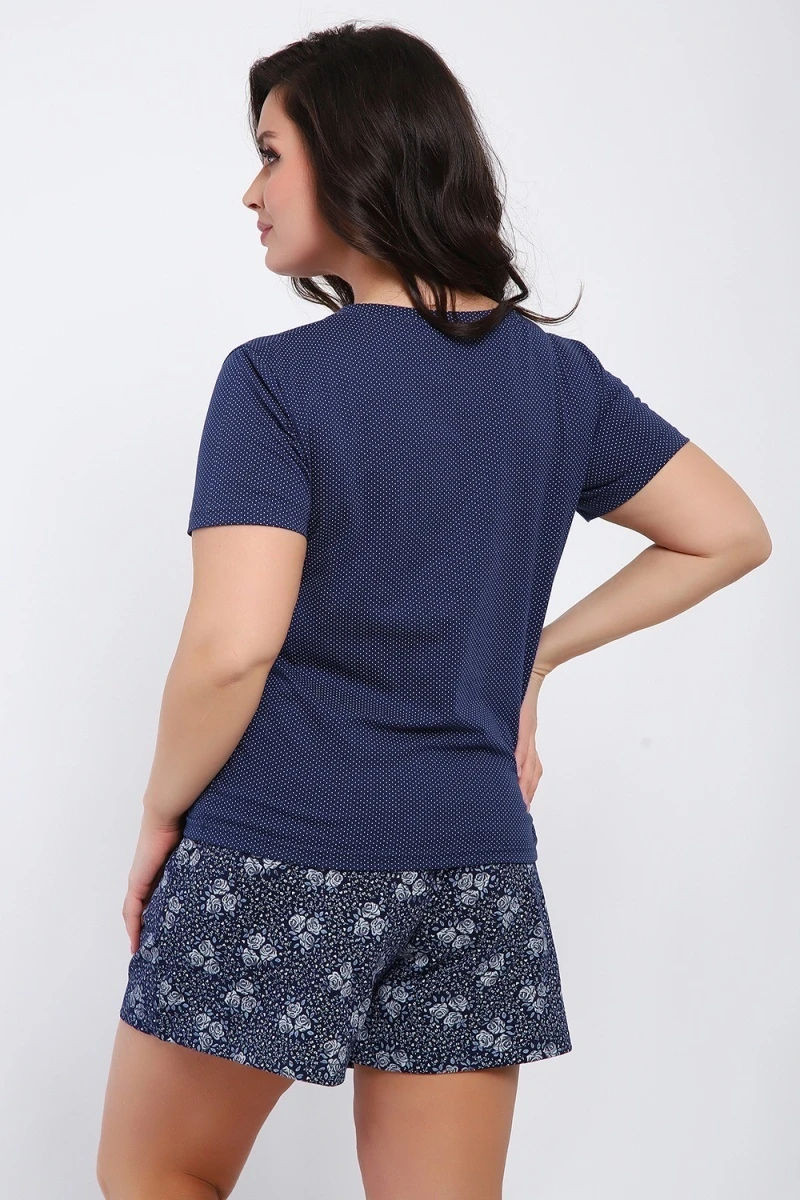 Пижама с шортами 24258 (темно-синий)