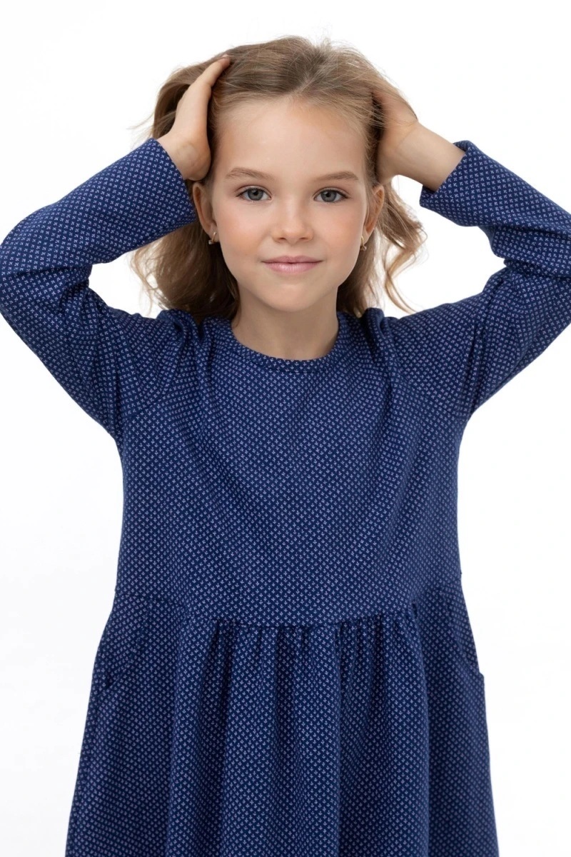 Платье Галочка (синий)