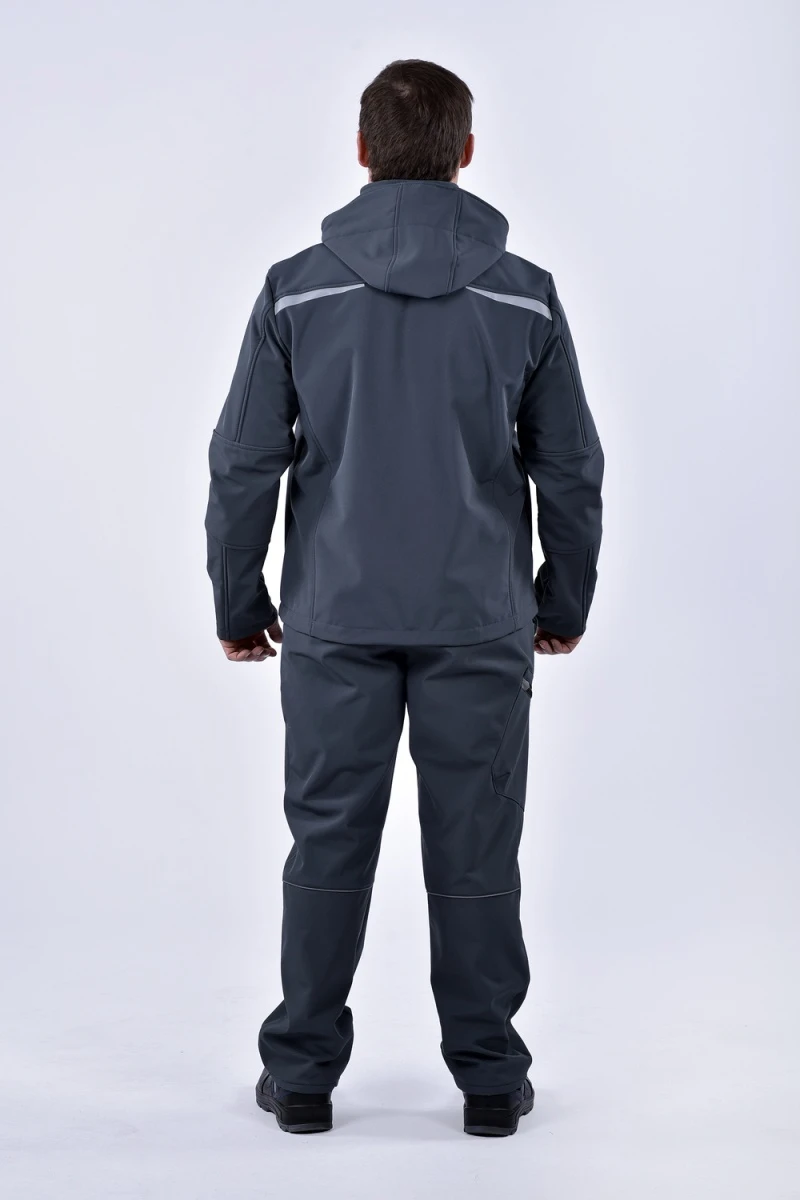 Костюм с брюками охотничий рыболовный на молнии (серый)
