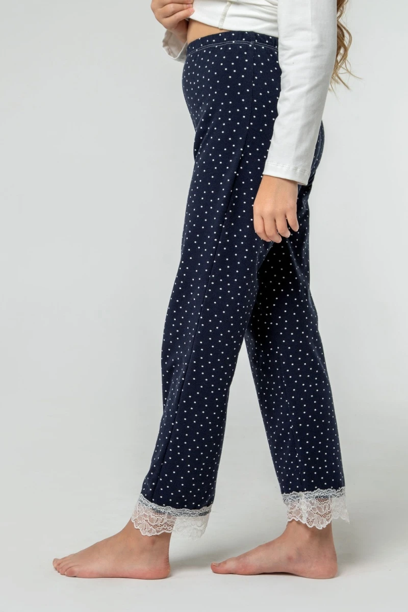 Костюм с брюками 25-02 (белый/синий)