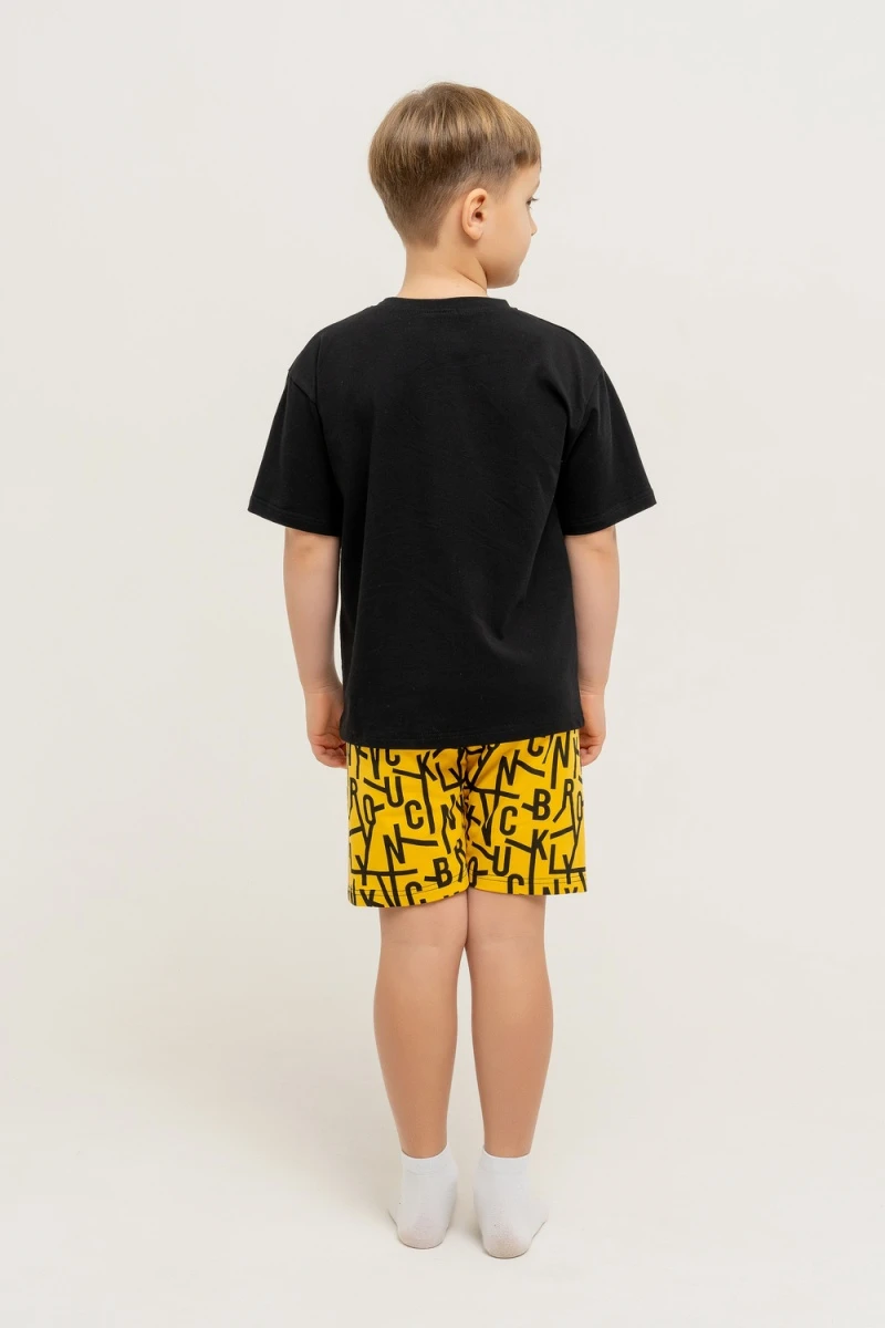Детский костюм с шортами ДП/бруклин (бруклин/желтый/черный)