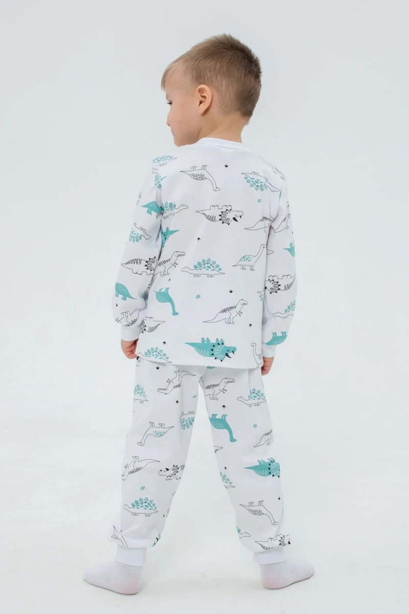 Пижама с брюками 10117 (белый/бирюза)