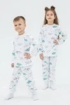 Пижама с брюками 10117 (белый/бирюза)