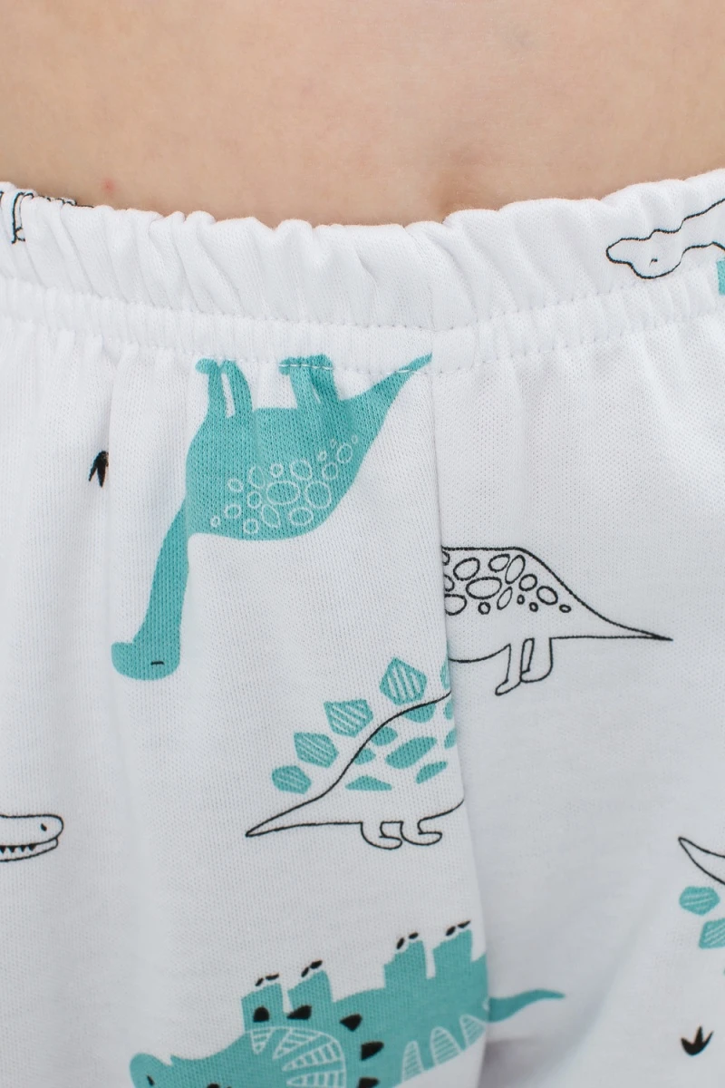 Пижама с брюками 10117 (белый/бирюза)