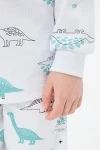 Пижама с брюками 10117 (белый/бирюза)