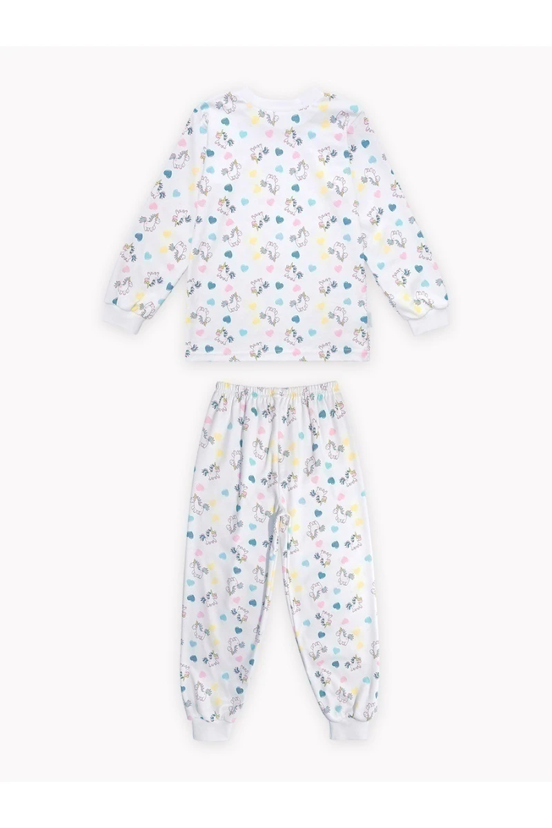 Пижама с брюками 10117 (белый/розовый)