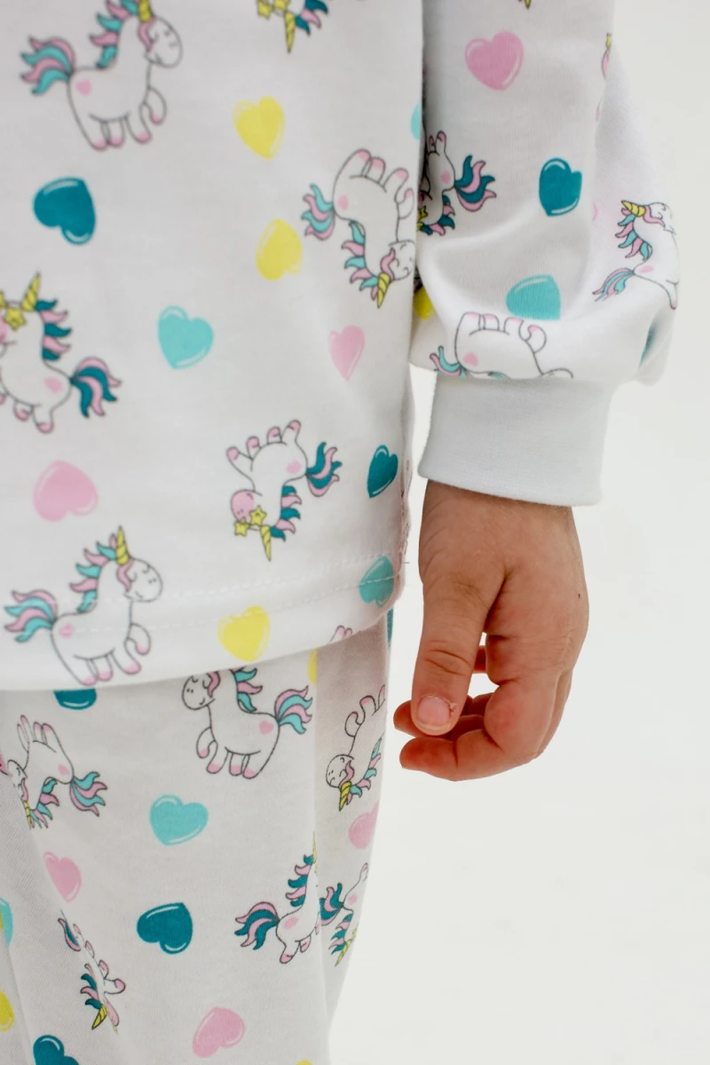 Пижама с брюками 10117 (белый/розовый)