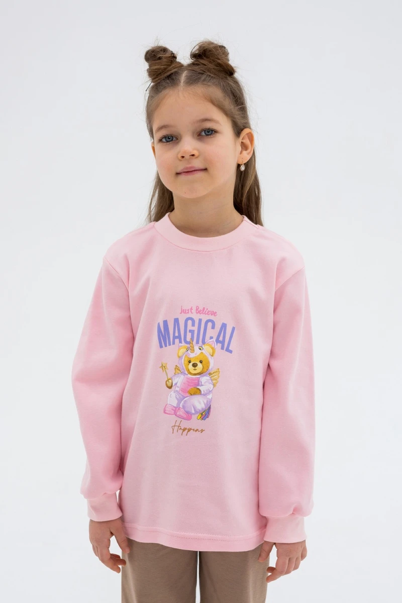 Пижама с брюками 10118 Магия (розовый, бежевый)