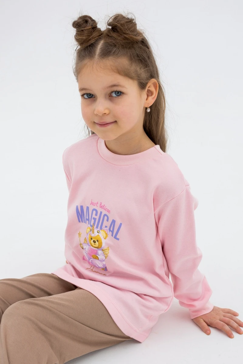 Пижама с брюками 10118 Магия (розовый, бежевый)