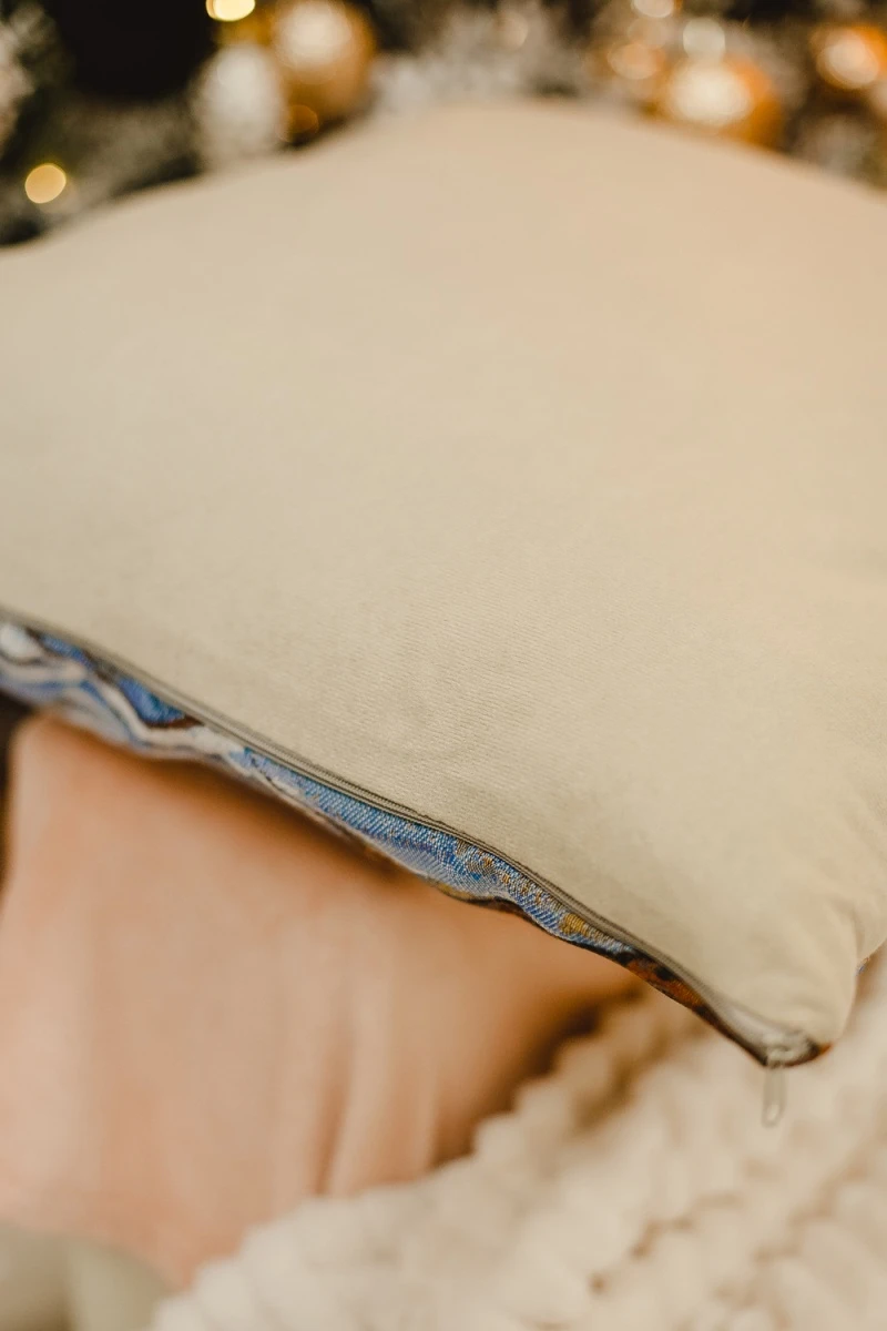 Наволочка декоративная 50х50 Сова (голубой)