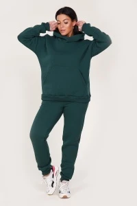Костюм с начесом стиль oversize - XXI - 399 - изумрудный