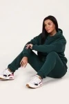 Костюм с начесом стиль oversize - XXI - 399 - изумрудный