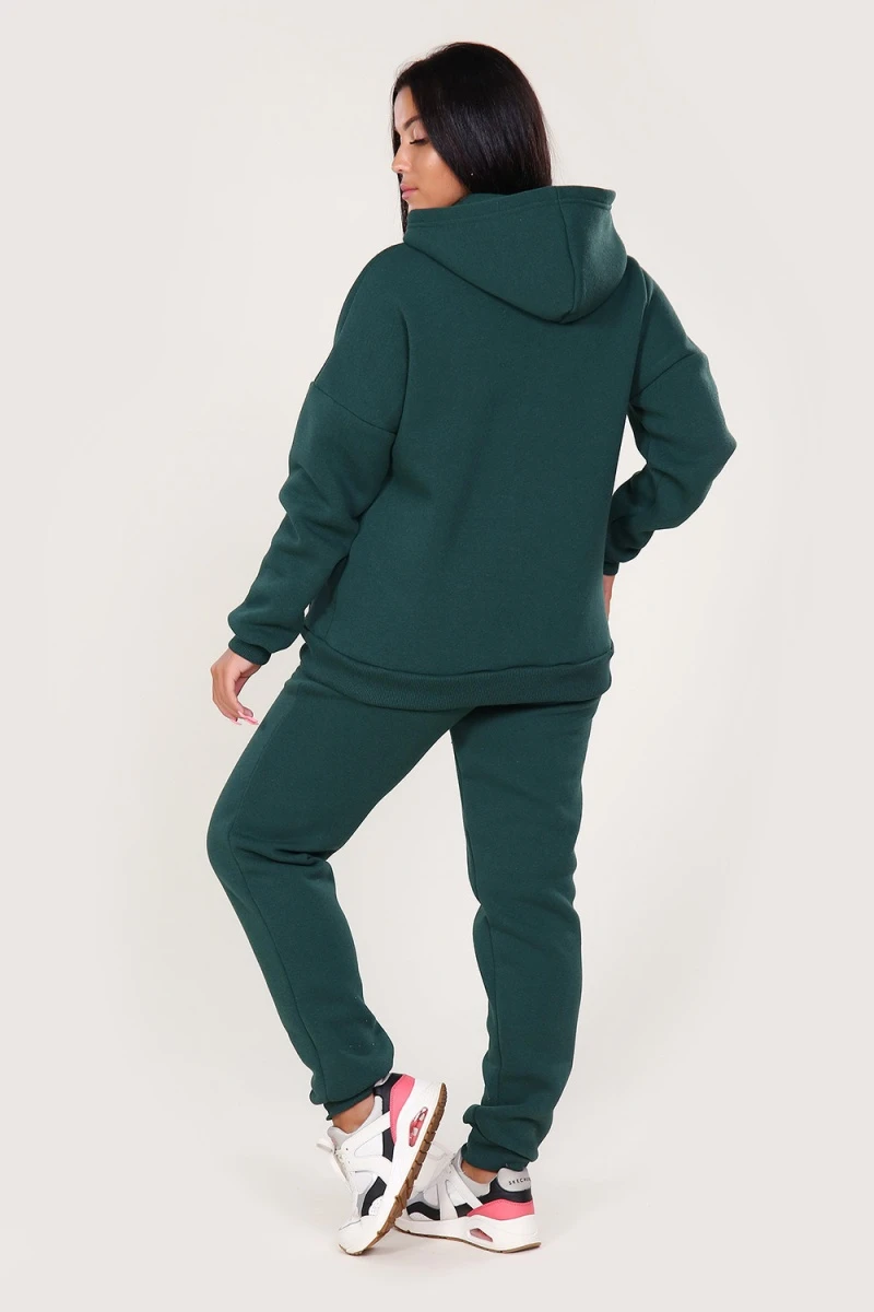 Костюм с начесом стиль oversize - XXI - 399 - изумрудный