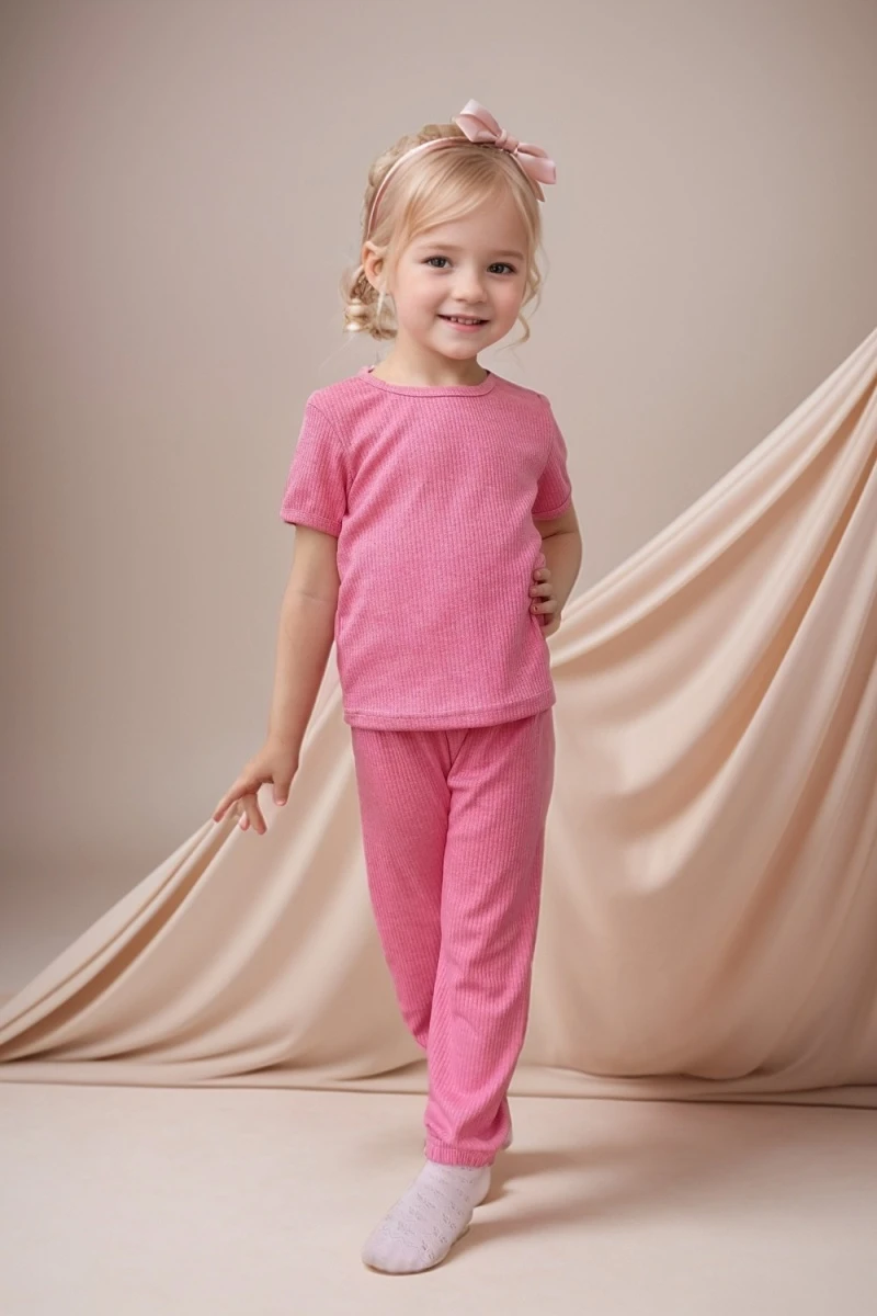 Костюм с брюками ДС 33052 Пружинка (розовый меланж)