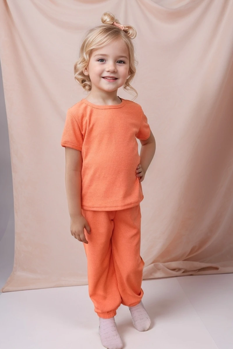 Костюм с брюками ДС 33052 Пружинка (оранжевый)