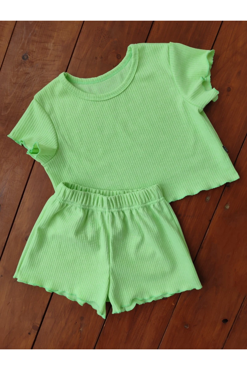 Костюм с шортами 33056 Пружинка короткий (зеленый)