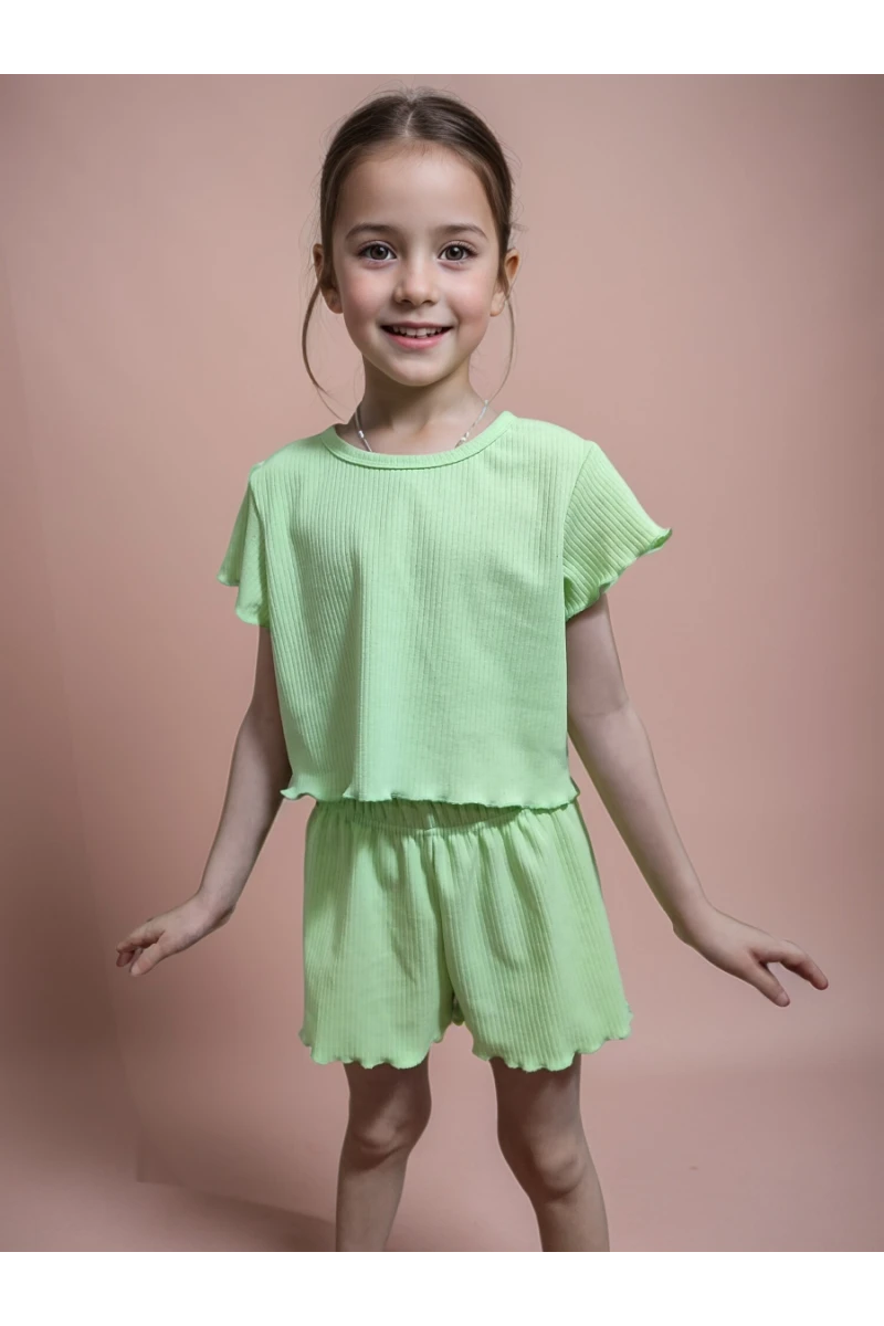 Костюм с шортами 33056 Пружинка короткий (зеленый)