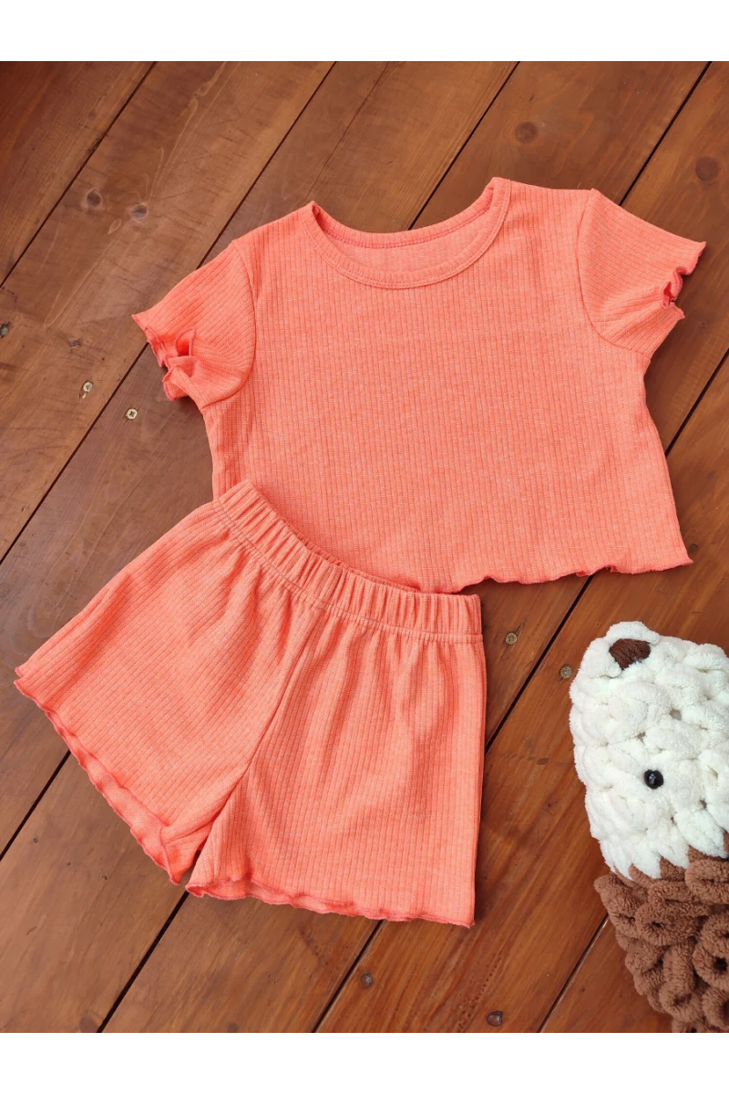 Костюм с шортами 33056 Пружинка короткий (оранжевый)