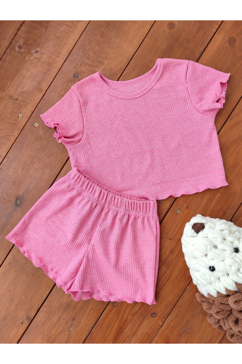 Костюм с шортами 33056 Пружинка короткий (розовый)