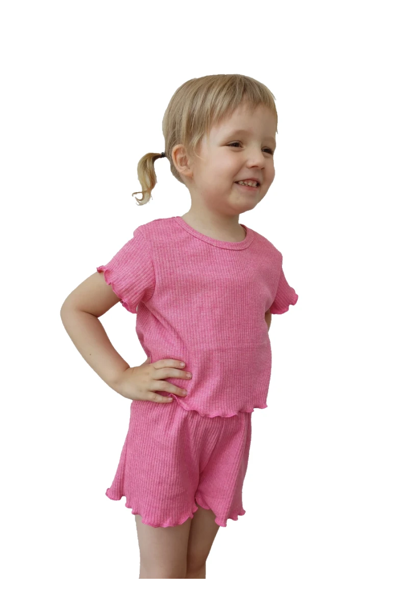 Костюм с шортами 33056 Пружинка короткий (розовый)