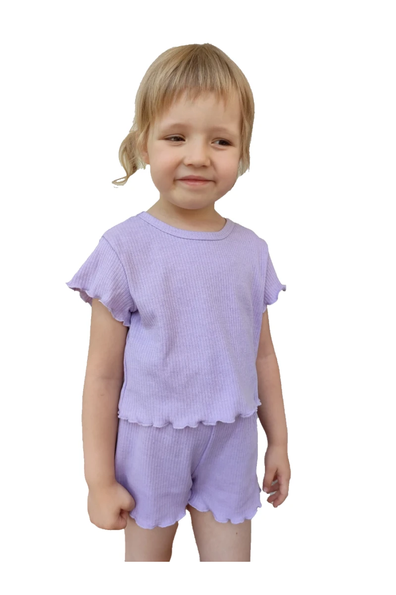 Костюм с шортами 33056 Пружинка короткий (лавандовый)