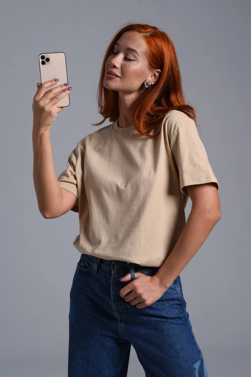 Футболка 8471/4 унисекс (бежевый)