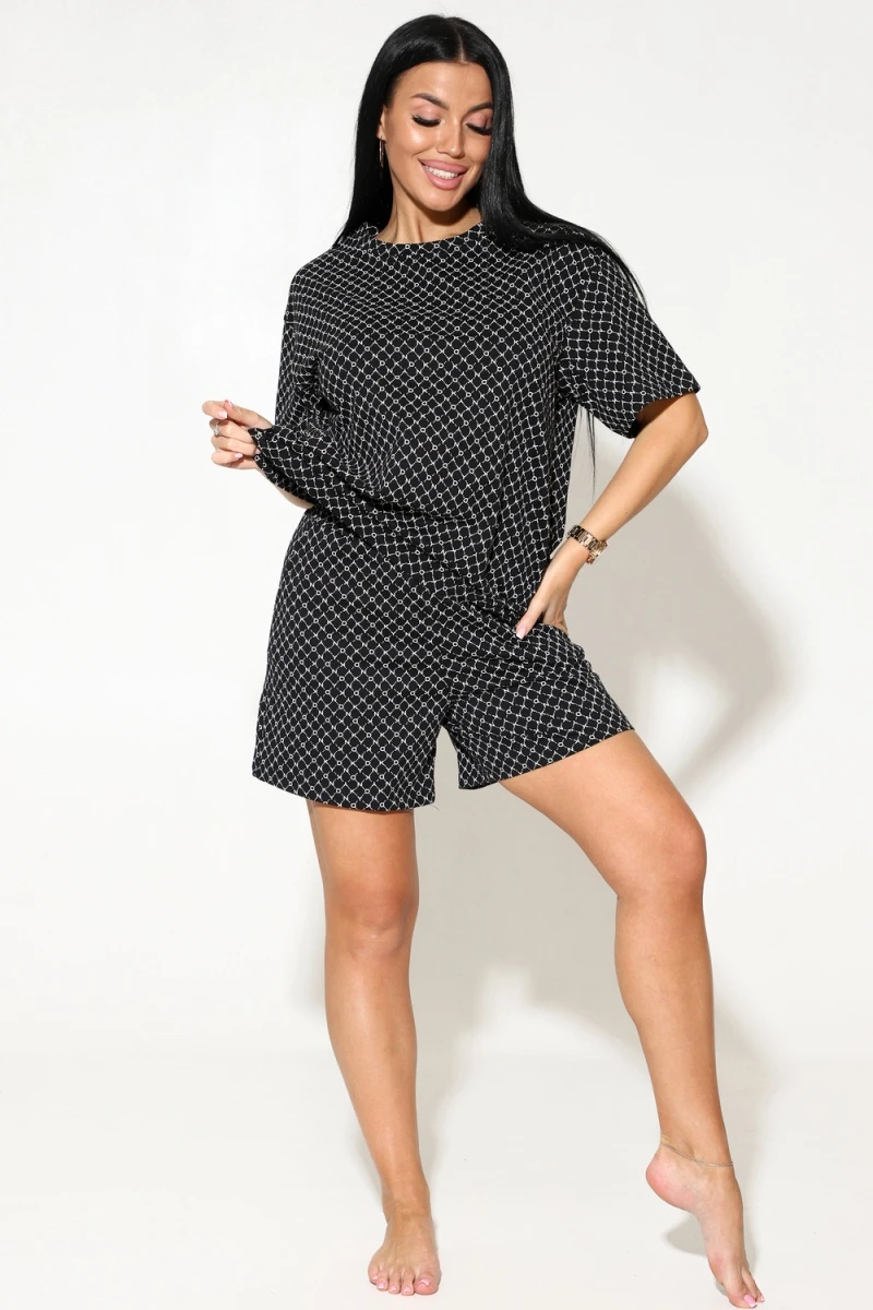 Костюм с шортами 123 (черный)