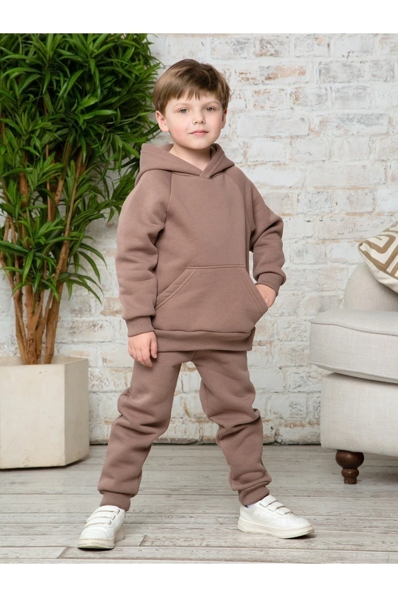 Детский костюм с брюками футер начёс Креатив 30204 (мокко)