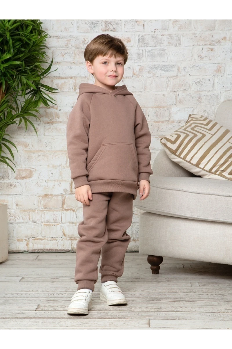 Детский костюм с брюками футер начёс Креатив 30204 (мокко)