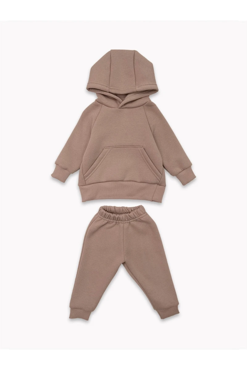 Детский костюм с брюками футер начёс Драйв 20336 (мокко)