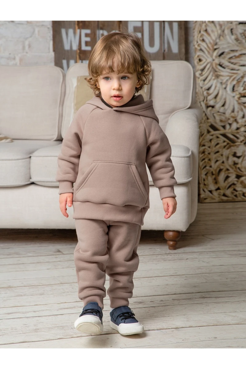 Детский костюм с брюками футер начёс Драйв 20336 (мокко)