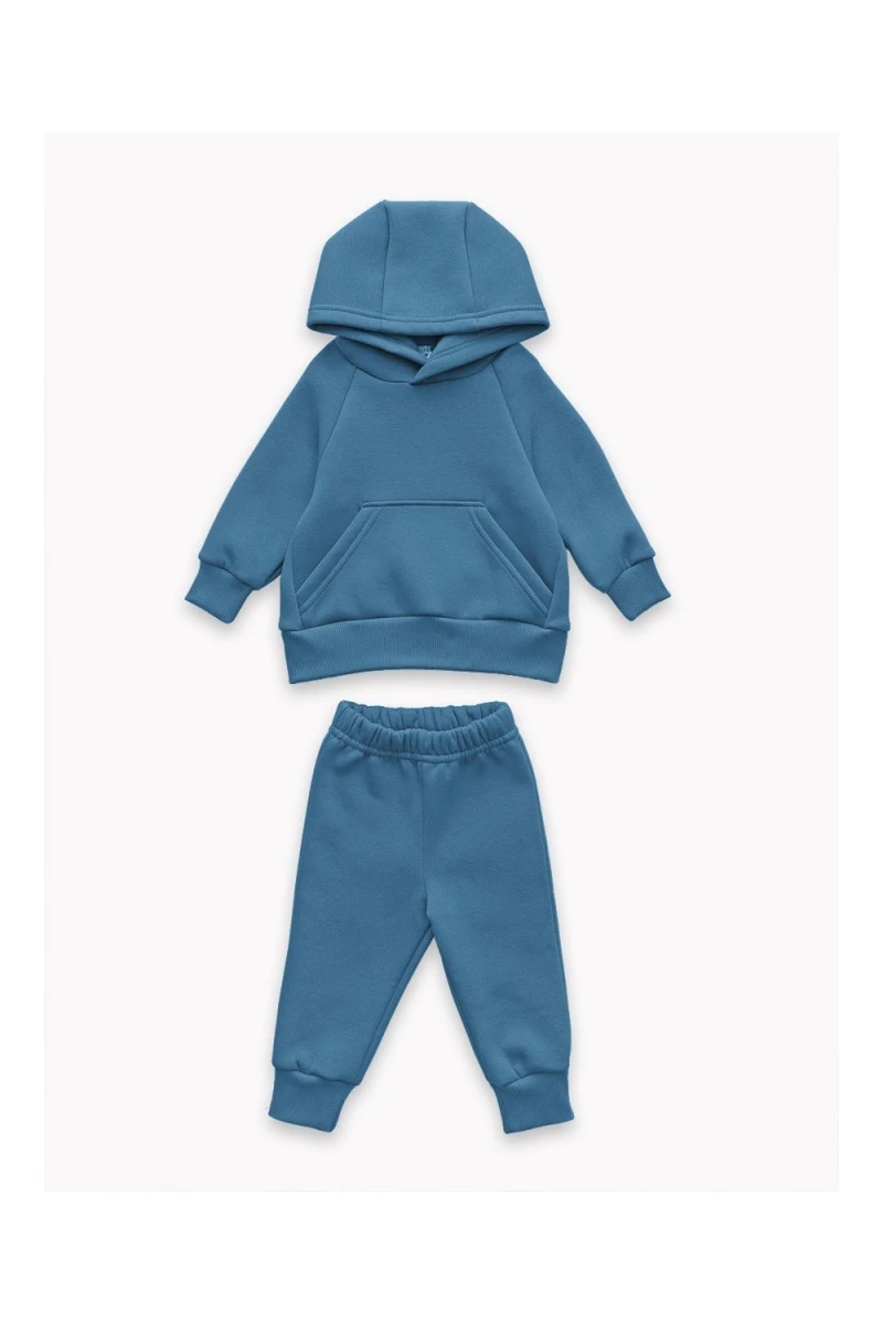 Детский костюм с брюками футер начёс Драйв 20336 (голубой камень)
