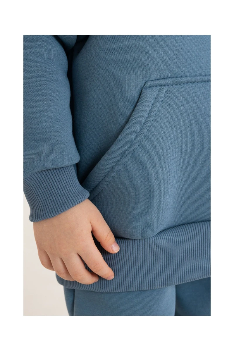 Детский костюм с брюками футер начёс Драйв 20336 (голубой камень)