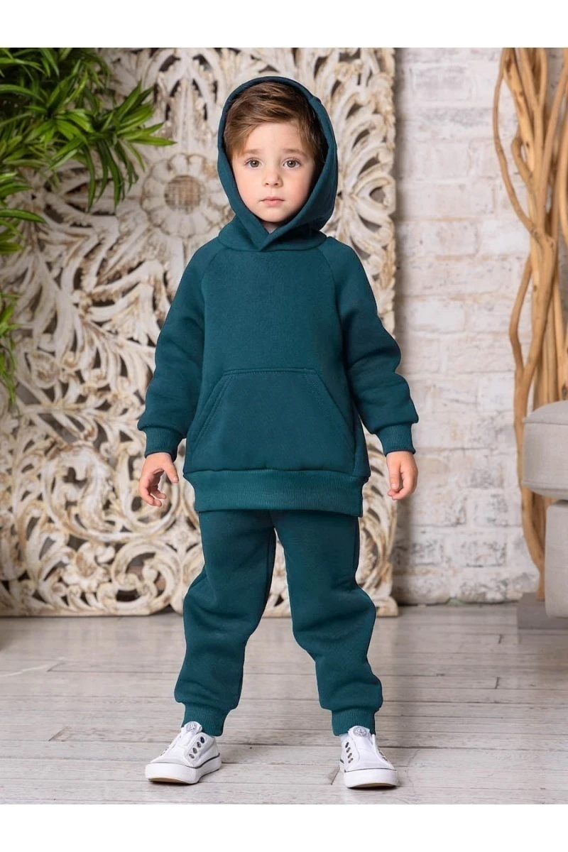 Детский костюм с брюками футер начёс Драйв 20336 (морская глубина)