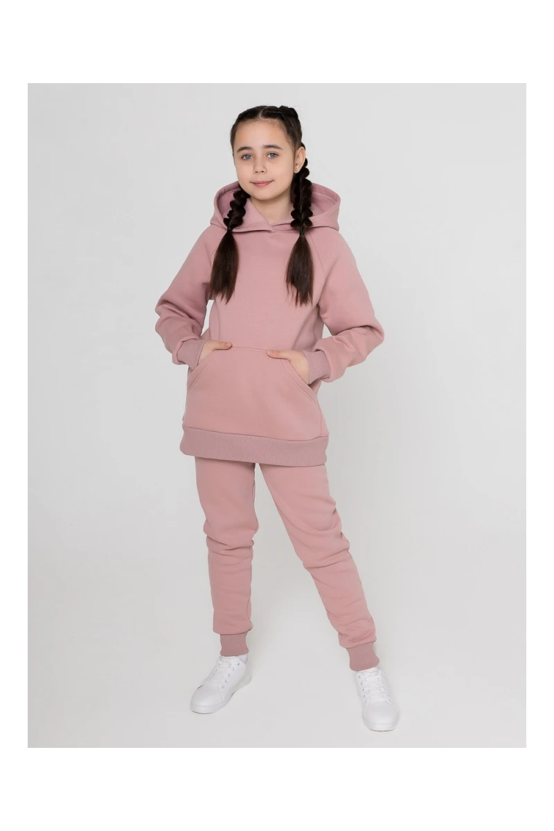 Костюм с брюками футер начёс Николь 40000 (розовая дымка)