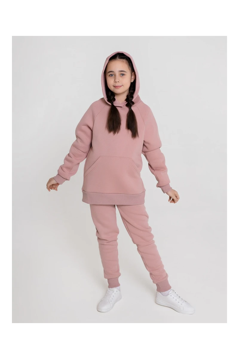 Костюм с брюками футер начёс Николь 40000 (розовая дымка)