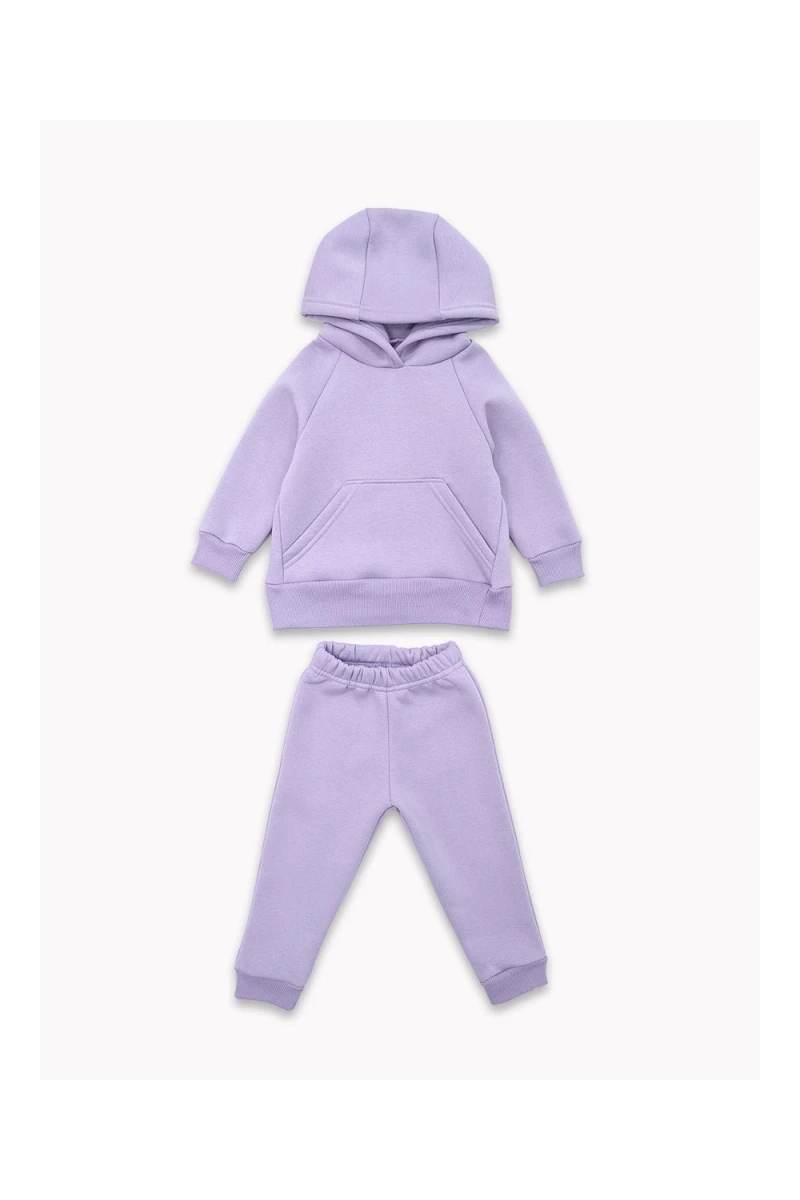 Костюм с брюками футер начёс Малинка 20338 (сиреневый)