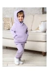 Костюм с брюками футер начёс Малинка 20338 (сиреневый)