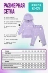 Костюм с брюками футер начёс Малинка 20338 (сиреневый)