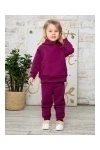 Костюм с брюками футер начёс Малинка 20338 (сливовый)