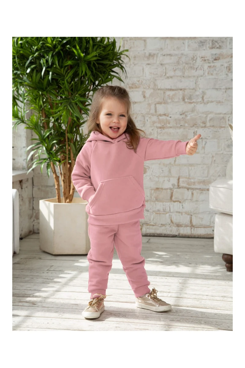 Костюм с брюками футер начёс Малинка 20338 (розовая дымка)