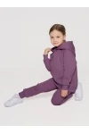 Костюм с брюками футер начёс Малинка 20338 (ежевичный)