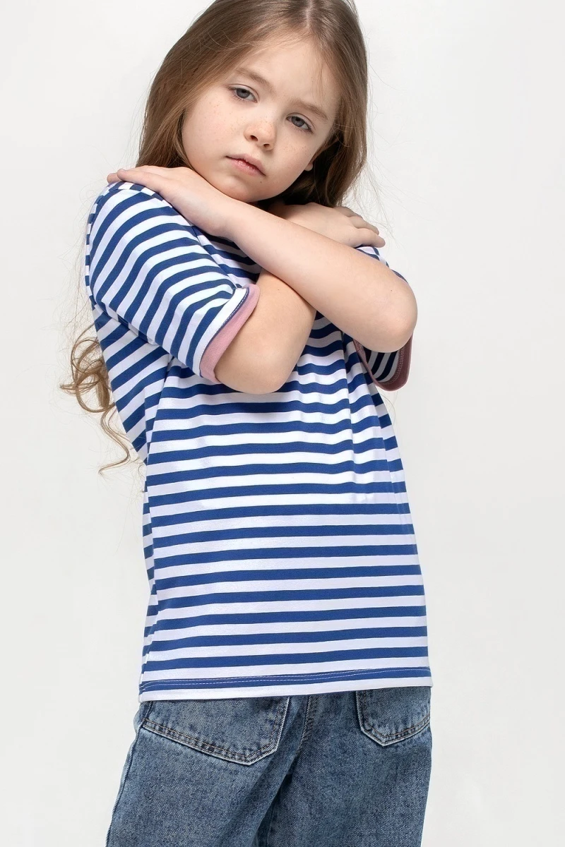 Детская футболка Бриз (синий,розовый)