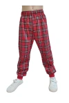Детские брюки 33057 (красная клетка)