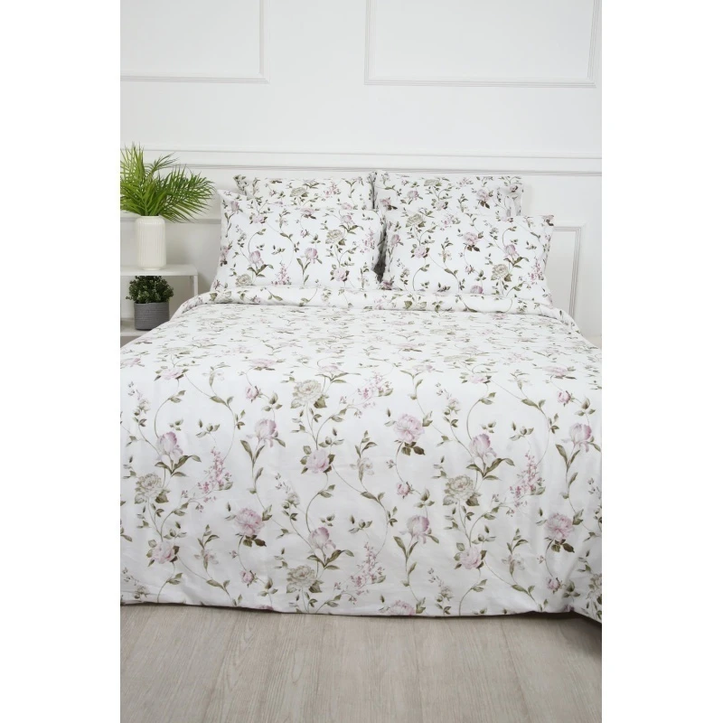 Пододеяльник Пиония (белый)