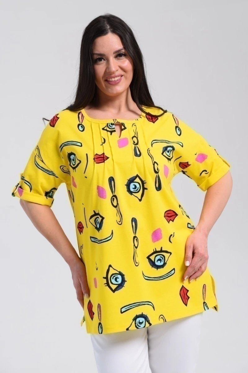 Туника 8243 (глаза на желтом)