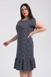 Платье 7271 (мелкий горох на темно-синем)