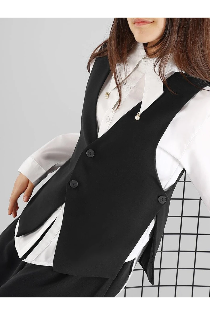 Жилет для девочки SP2513 (черный)